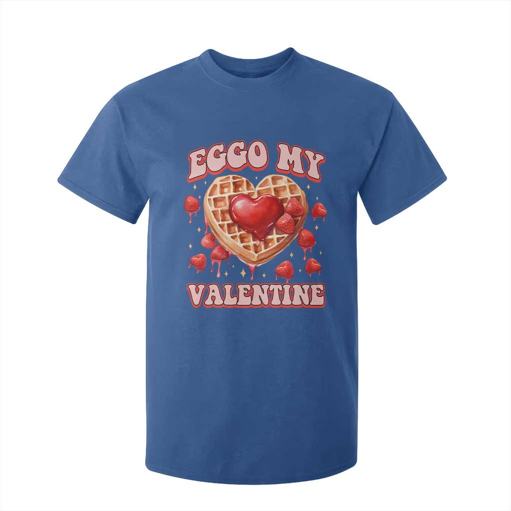 Eggo My Valentine T Shirt For Kid Funny Romantic Stranger Valentine's Day TS11 Royal Blue Print Your Wear