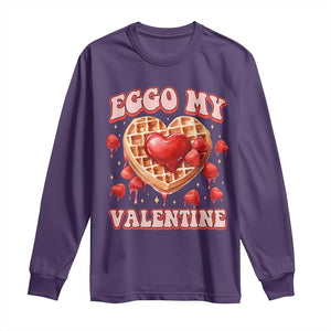 Eggo My Valentine Long Sleeve Shirt Funny Romantic Stranger Valentine's Day TS11 Purple Print Your Wear