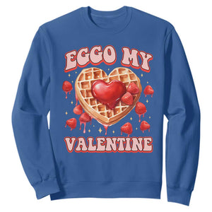 Eggo My Valentine Sweatshirt Funny Romantic Stranger Valentine's Day TS11 Royal Blue Print Your Wear