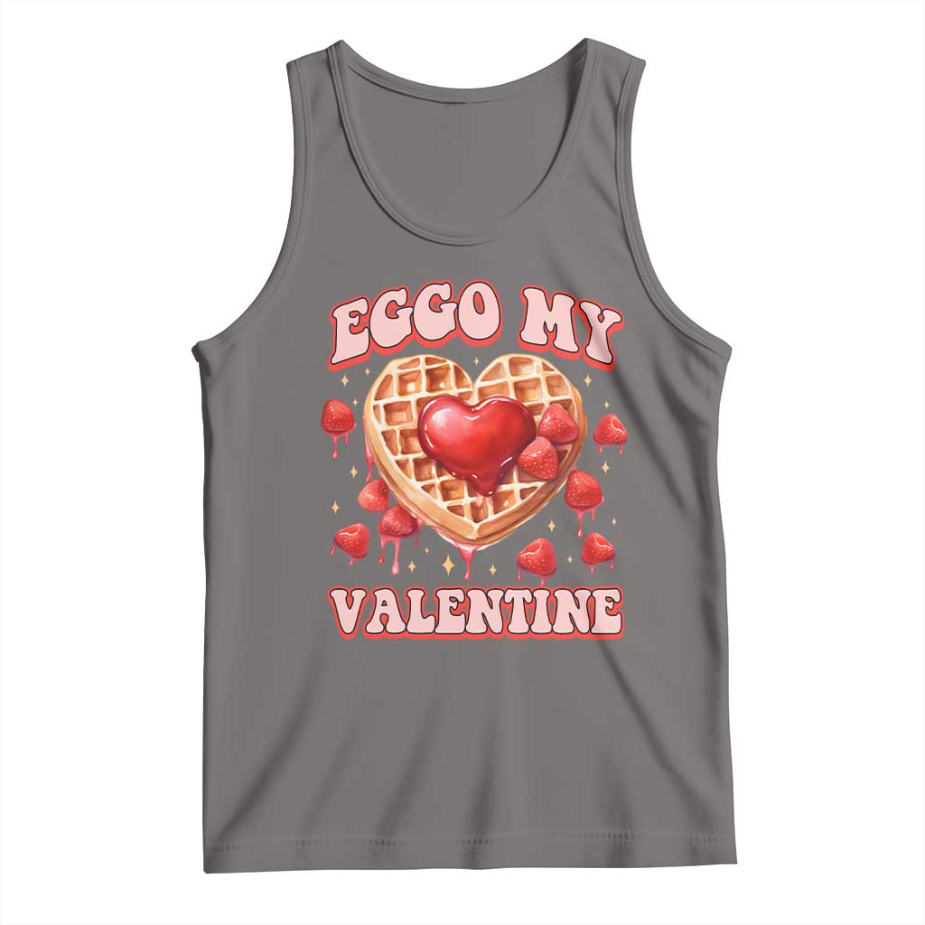 Eggo My Valentine Tank Top Funny Romantic Stranger Valentine's Day TS11 Deep Heather Print Your Wear