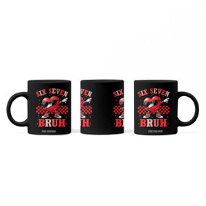 Funny Six Seven Bruh Valentines Day Coffee Mug Six Seven Dabbing Heart TS11 Print Your Wear