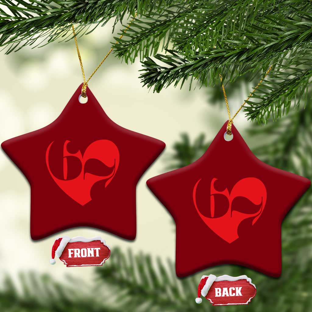 Funny Six Seven 67 Meme Valentines Day Red Heart Ceramic Ornament TS11 Print Your Wear