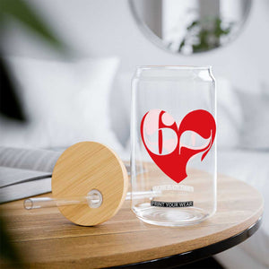Funny Six Seven 67 Meme Valentines Day Red Heart Glass Can TS11 Print Your Wear