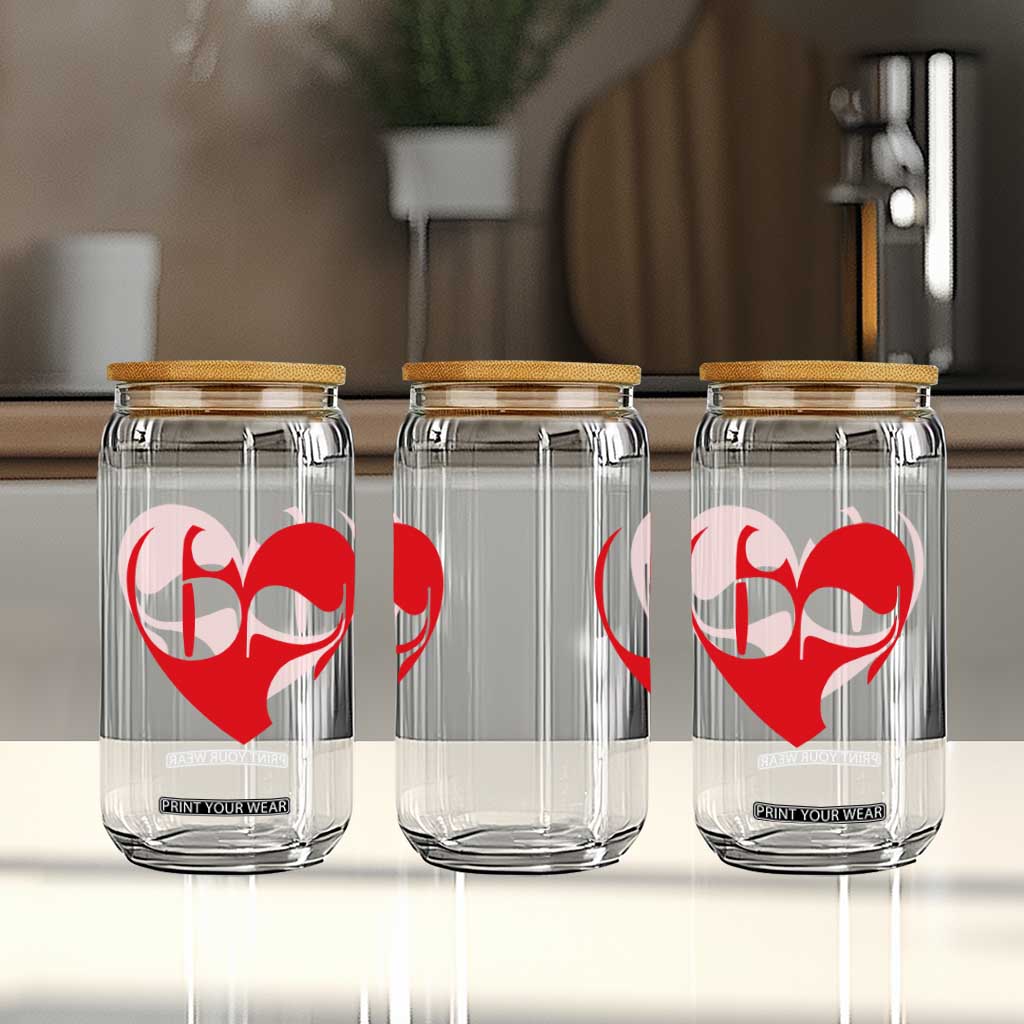 Funny Six Seven 67 Meme Valentines Day Red Heart Glass Can TS11 Print Your Wear