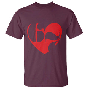 Funny Six Seven 67 Meme Valentines Day Red Heart T Shirt TS11 Maroon Print Your Wear