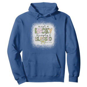 Not Lucky Simply Blessed Hoodie Blessed Christian Shamrocks St Patricks Day TS11 Royal Blue Print Your Wear