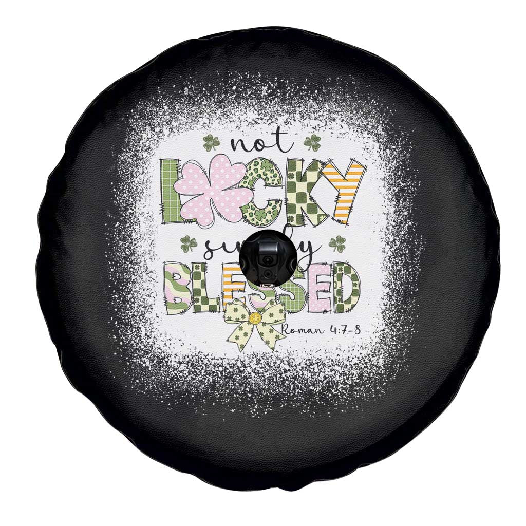 Not Lucky Simply Blessed Spare Tire Cover Blessed Christian Shamrocks St Patricks Day TS11 Print Your Wear