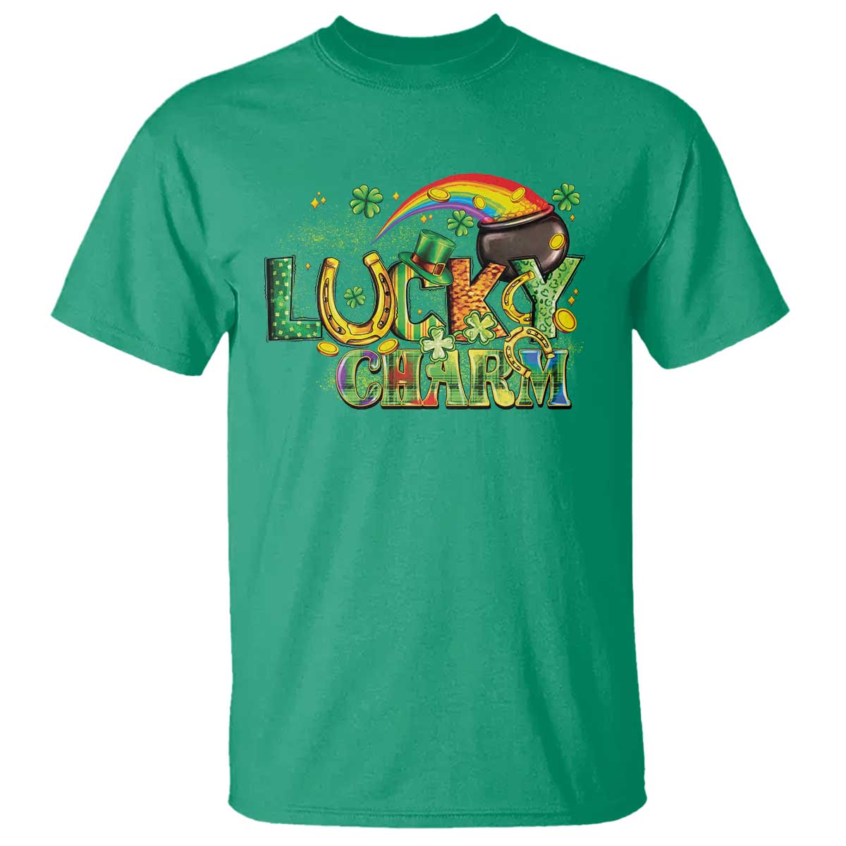 Funny St Patrick's Day Lucky Charm T Shirt Rainbow Gold Pot Clover TS11 Irish Green Print Your Wear