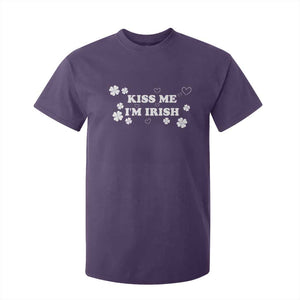 Funny Kiss Me I'm Irish St Patricks Day T Shirt For Kid TS11 Purple Print Your Wear