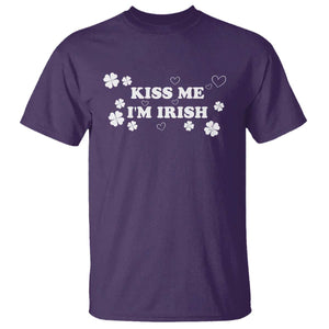 Funny Kiss Me I'm Irish St Patricks Day T Shirt TS11 Purple Print Your Wear