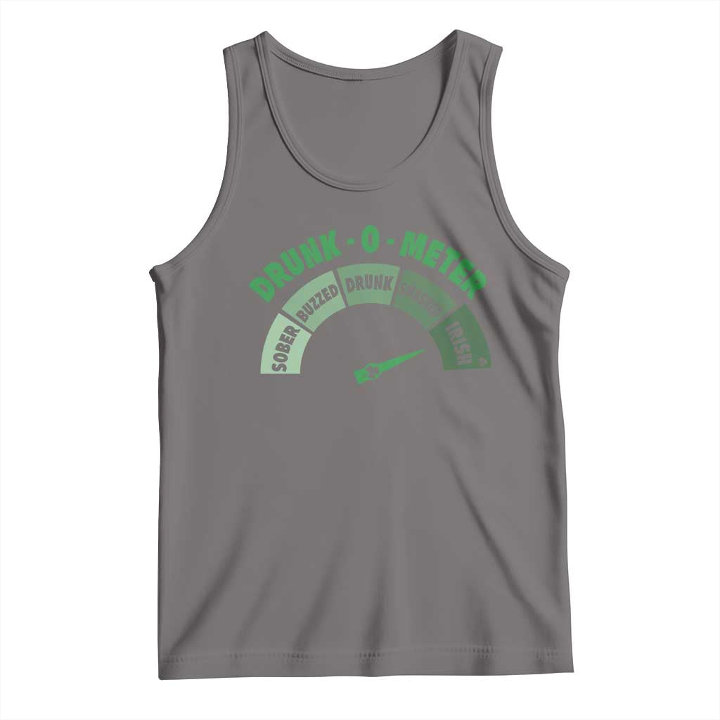 Funny Irish St. Patrick's Day Tank Top Drunk-O-Meter Drinking Party Shamrock TS11 Deep Heather Print Your Wear