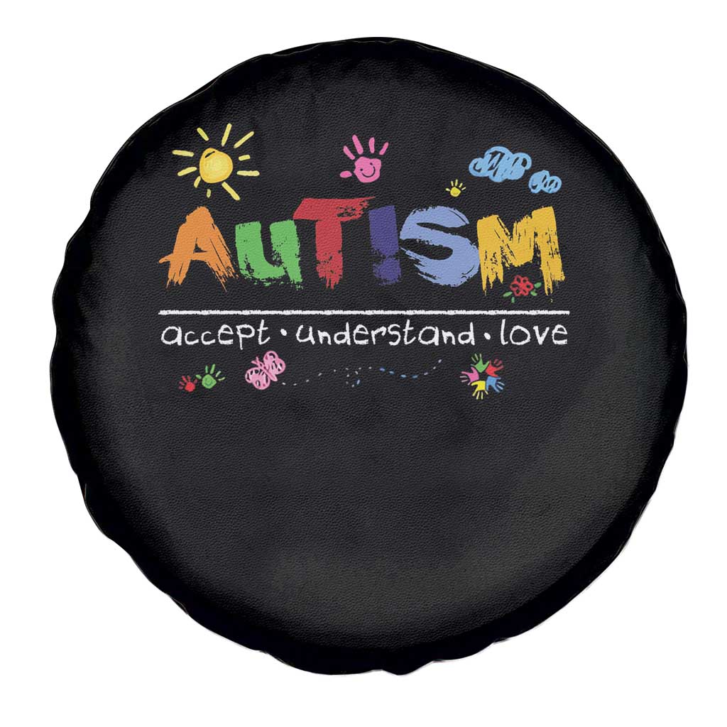 Autism Acceptance Month Spare Tire Cover Autism Accept Understand Love SPED Teachers TS11 Print Your Wear