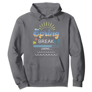 Funny Spring Break Loading Hoodie Spring Vacation Beach Sunshine TS11 Charcoal Print Your Wear