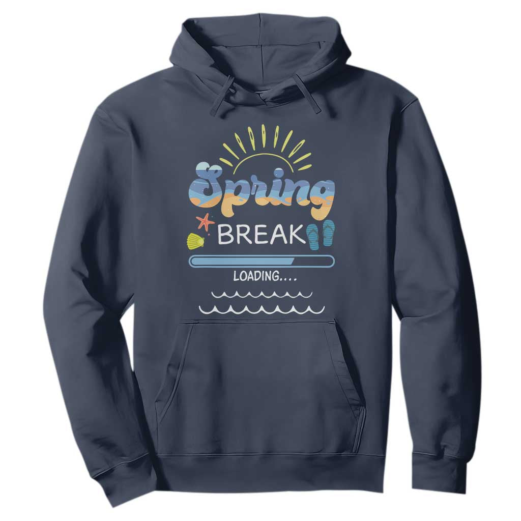 Funny Spring Break Loading Hoodie Spring Vacation Beach Sunshine TS11 Navy Print Your Wear