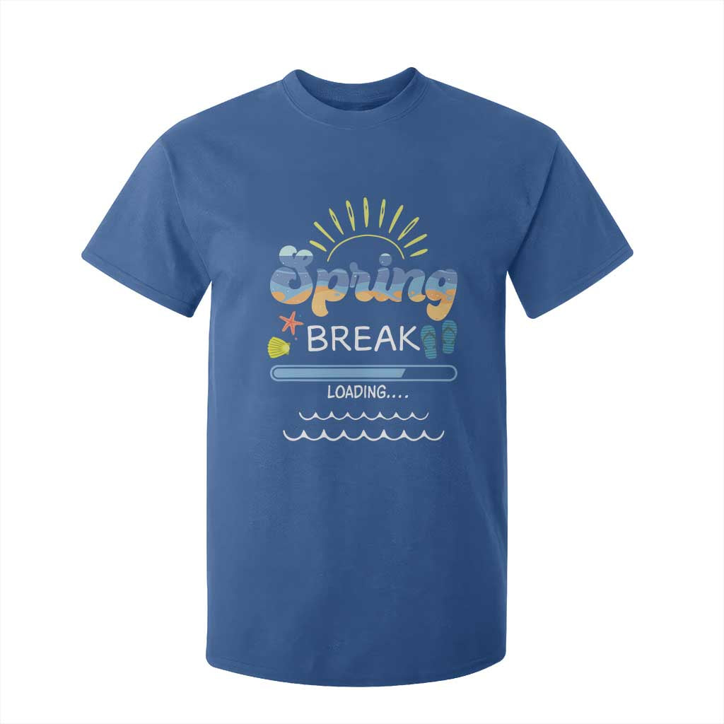 Funny Spring Break Loading T Shirt For Kid Spring Vacation Beach Sunshine TS11 Royal Blue Print Your Wear