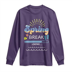 Funny Spring Break Loading Long Sleeve Shirt Spring Vacation Beach Sunshine TS11 Purple Print Your Wear