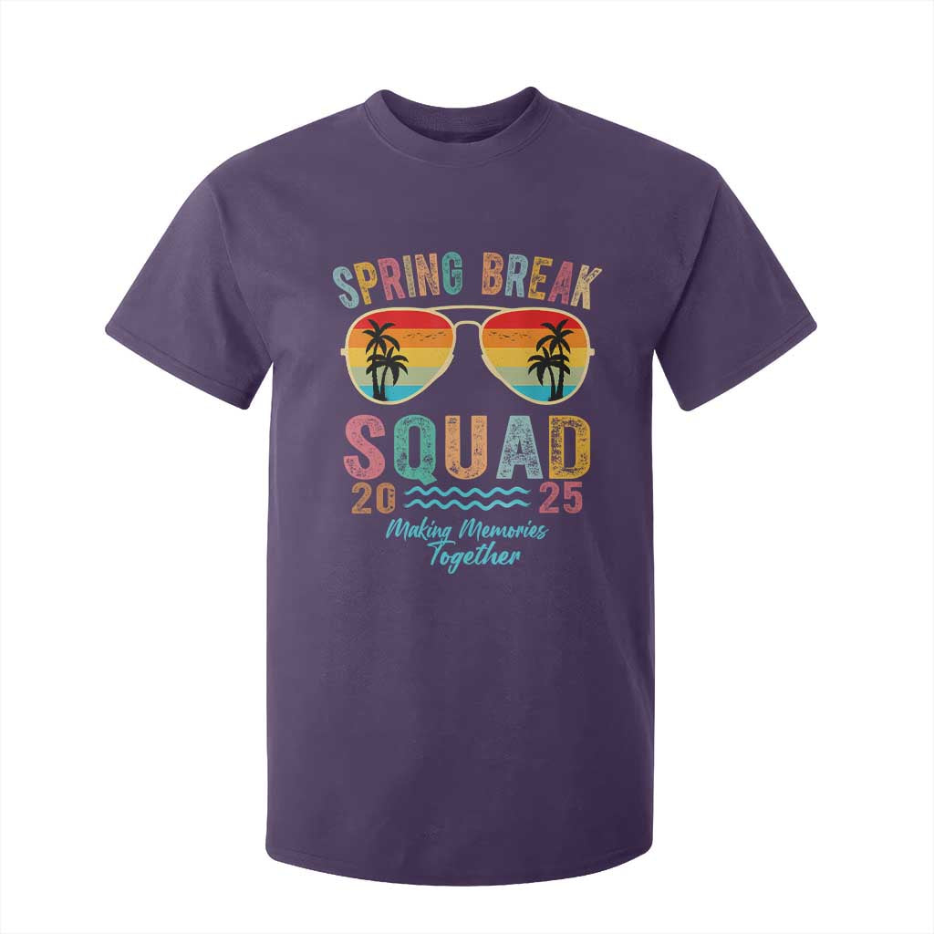 Funny Spring Break Squad 2025 T Shirt For Kid Sunglasses Family Matching TS11 Purple Print Your Wear