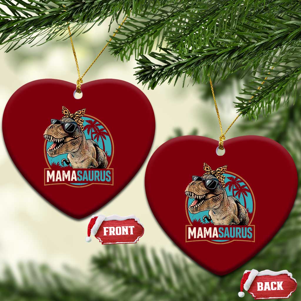 Mamasaurus Funny Dinosaur Mama Ceramic Ornament Mothers Day Family Matching TS11 Print Your Wear