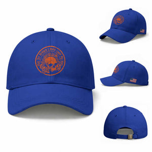 May The Bridges I Burn Light My Way Baseball Cap Gothic Skull TS11 Baseball Cap Universal Fit Royal Blue Print Your Wear