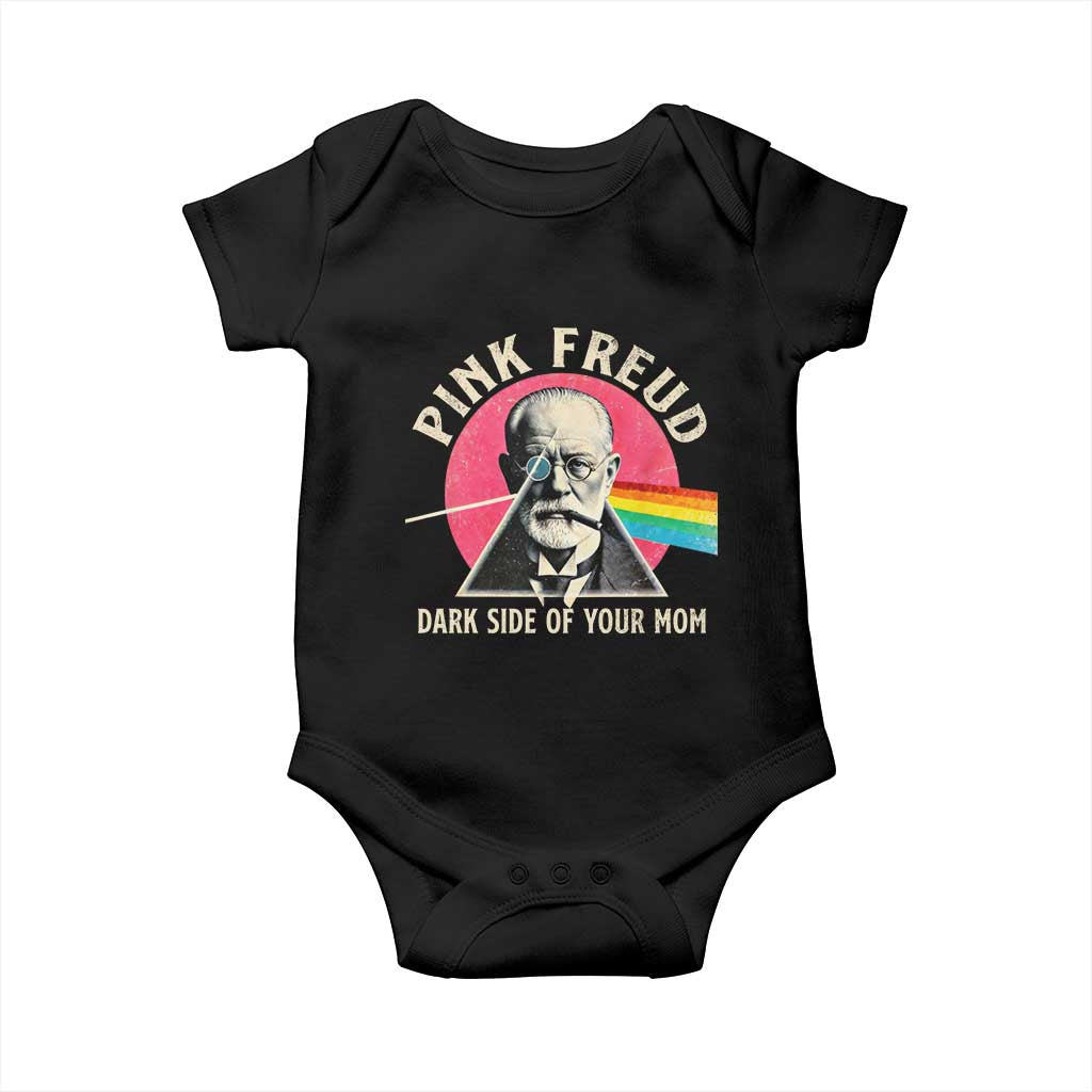 Pink Freud Dark Side Of Your Mom Baby Onesie Psychoanalysis Joke TS11 Black Print Your Wear