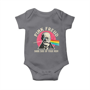 Pink Freud Dark Side Of Your Mom Baby Onesie Psychoanalysis Joke TS11 Charcoal Print Your Wear