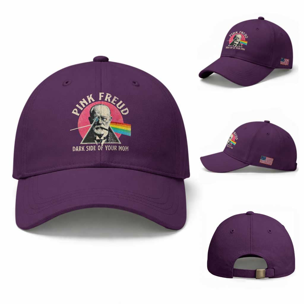 Pink Freud Dark Side Of Your Mom Baseball Cap Psychoanalysis Joke TS11 Baseball Cap Universal Fit Purple Print Your Wear