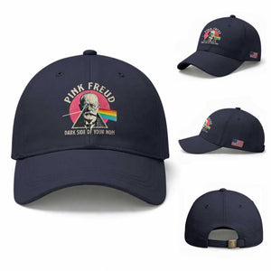 Pink Freud Dark Side Of Your Mom Baseball Cap Psychoanalysis Joke TS11 Baseball Cap Universal Fit Navy Print Your Wear