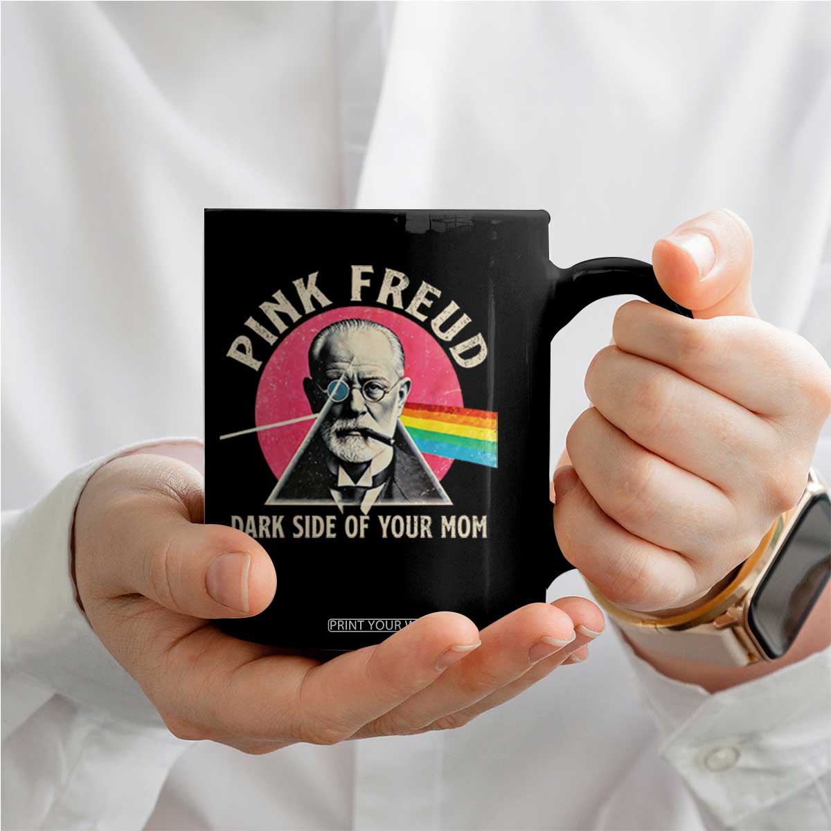 Pink Freud Dark Side Of Your Mom Coffee Mug Psychoanalysis Joke TS11 Print Your Wear