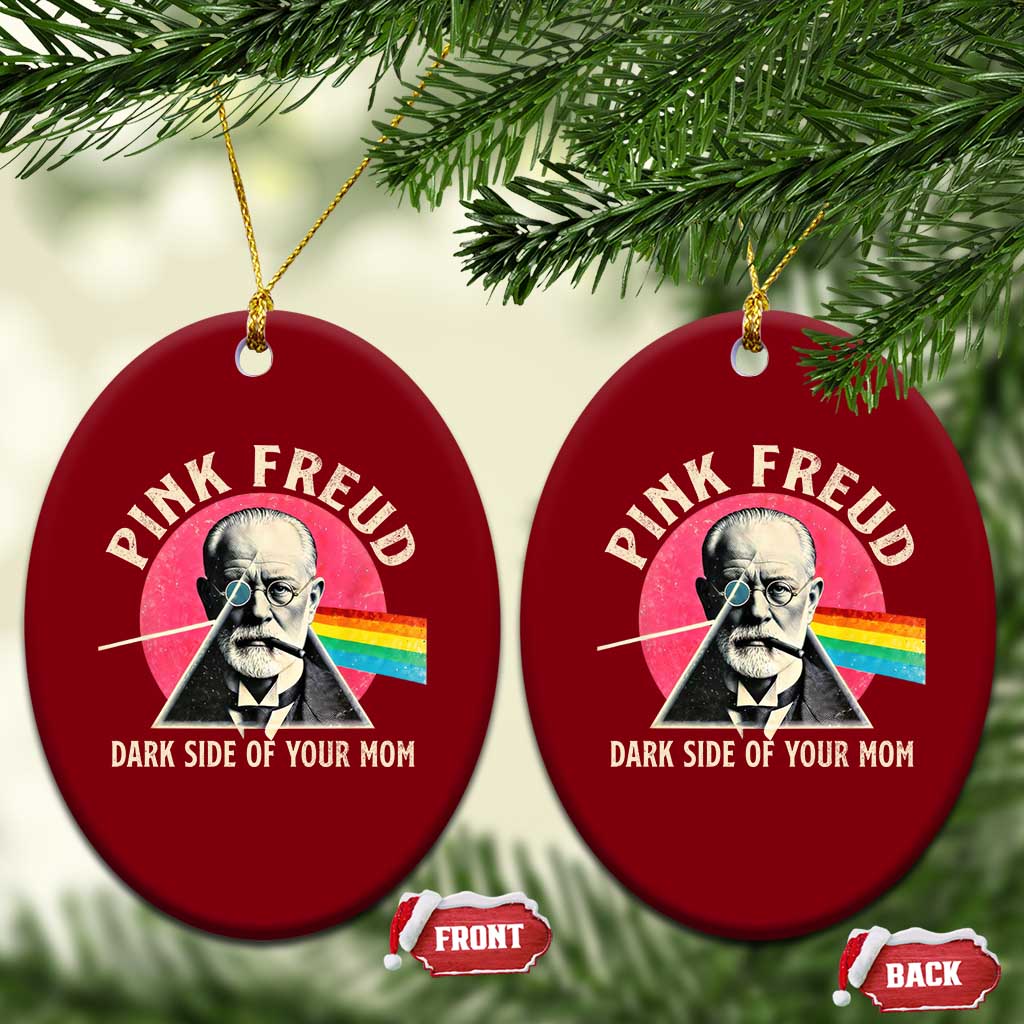 Pink Freud Dark Side Of Your Mom Ceramic Ornament Psychoanalysis Joke TS11 Print Your Wear