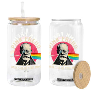 Pink Freud Dark Side Of Your Mom Glass Can Psychoanalysis Joke TS11 Print Your Wear