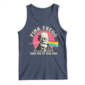 Pink Freud Dark Side Of Your Mom Tank Top Psychoanalysis Joke TS11 Navy Print Your Wear