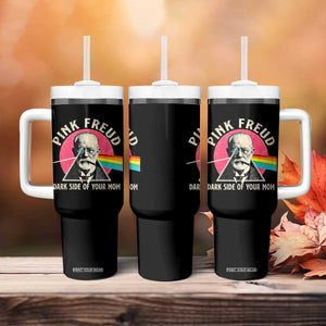 Pink Freud Dark Side Of Your Mom Tumbler With Handle Psychoanalysis Joke TS11 Print Your Wear