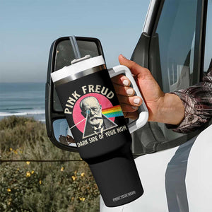 Pink Freud Dark Side Of Your Mom Tumbler With Handle Psychoanalysis Joke TS11 Print Your Wear