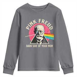Pink Freud Dark Side Of Your Mom Youth Sweatshirt Psychoanalysis Joke TS11 Charcoal Print Your Wear