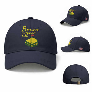 Pimento Cheese Baseball Cap Golf Foodie Golfer Tournament TS11 Baseball Cap Universal Fit Navy Print Your Wear