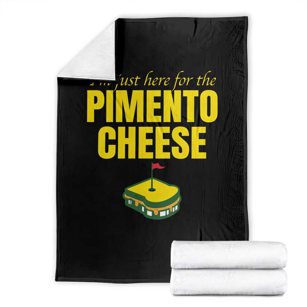 I'm Just Here For The Pimento Cheese Throw Blanket Funny Golf Foodie TS11 Black Print Your Wear