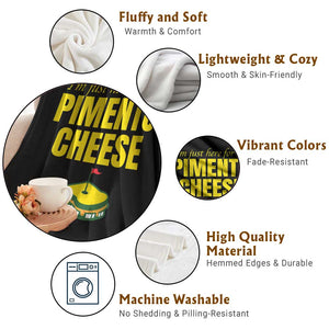 I'm Just Here For The Pimento Cheese Throw Blanket Funny Golf Foodie TS11 Print Your Wear