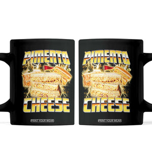 Pimento Cheese Coffee Mug Funny Cheesemonger Cheese Lovers Bootleg Art TS11 Black Print Your Wear