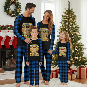 Pimento Cheese Plaid Pajama Set Funny Cheesemonger Cheese Lovers Bootleg Art TS11 Blue Plaid Print Your Wear