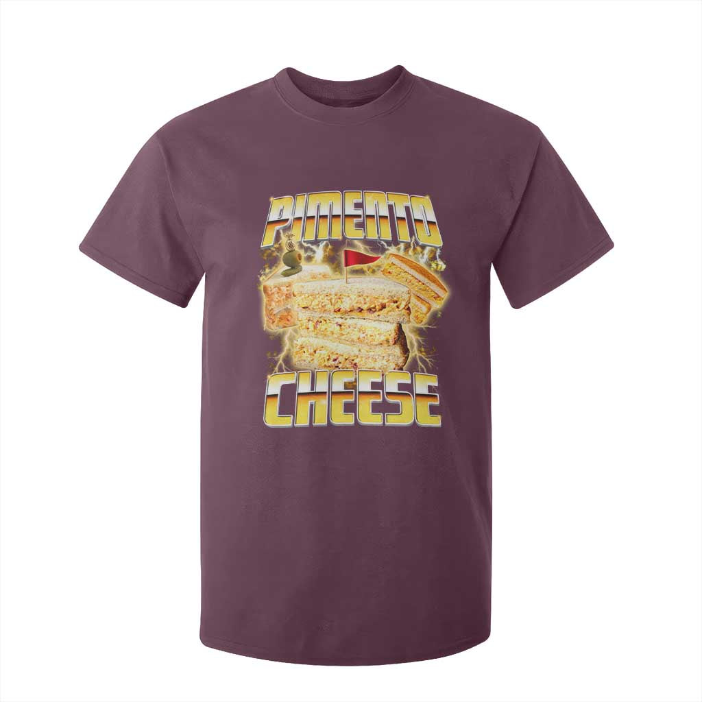 Pimento Cheese T Shirt For Kid Funny Cheesemonger Cheese Lovers Bootleg Art TS11 Maroon Print Your Wear