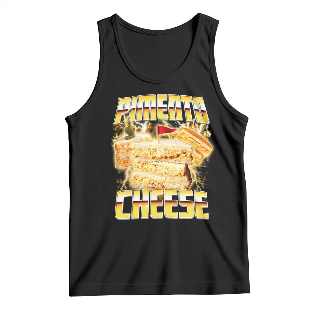 Pimento Cheese Tank Top Funny Cheesemonger Cheese Lovers Bootleg Art TS11 Black Print Your Wear