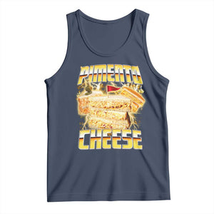 Pimento Cheese Tank Top Funny Cheesemonger Cheese Lovers Bootleg Art TS11 Navy Print Your Wear