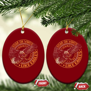 Soar On Wings Like Eagles Christian Ceramic Ornament Isaiah 40 31 Bible Verse TS11 Print Your Wear