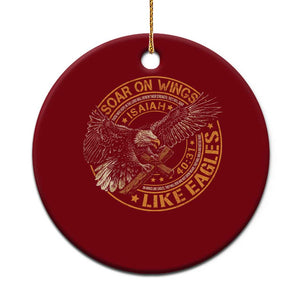 Soar On Wings Like Eagles Christian Ceramic Ornament Isaiah 40 31 Bible Verse TS11 1pc Red Print Your Wear