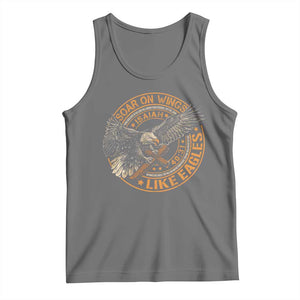 Soar On Wings Like Eagles Christian Tank Top Isaiah 40 31 Bible Verse TS11 Black Heather Print Your Wear