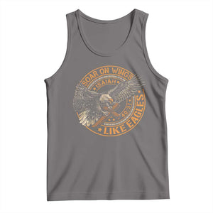 Soar On Wings Like Eagles Christian Tank Top Isaiah 40 31 Bible Verse TS11 Deep Heather Print Your Wear