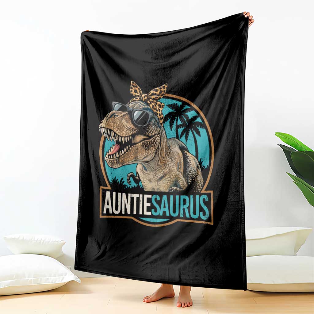 Auntiesaurus Funny Dinosaur Aunt Throw Blanket Family Matching TS11 Print Your Wear
