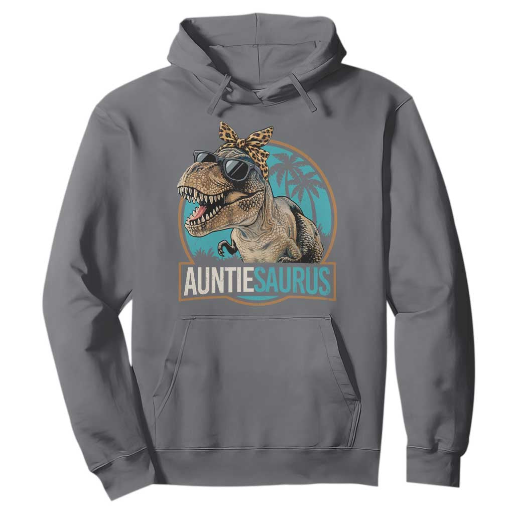 Auntiesaurus Funny Dinosaur Aunt Hoodie Family Matching TS11 Charcoal Print Your Wear