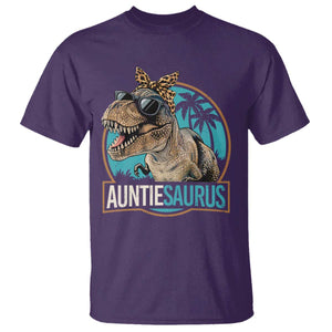 Auntiesaurus Funny Dinosaur Aunt T Shirt Family Matching TS11 Purple Print Your Wear