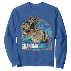 Grandmasaurus Funny Dinosaur Grandma Sweatshirt Family Matching TS11 Royal Blue Print Your Wear